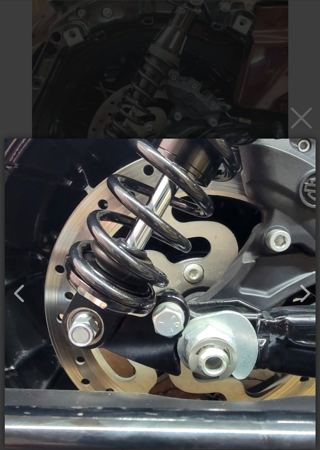 Super Shox – installed next to the rear wheel