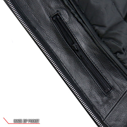 Hot Leathers Ladies Motorcycle style Lace Up Sleeves Leather Biker Jacket