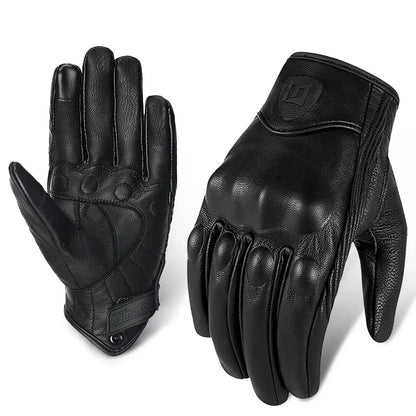 Leather Gloves Retro Biker