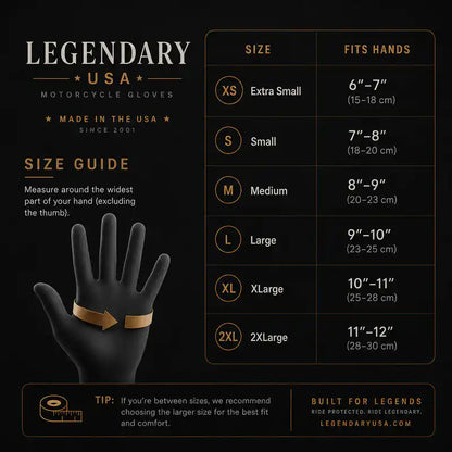Legendary ILLEST DOZER White Ventilated Short Wrist Outseam Deerskin Motorcycle Gloves