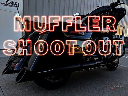 TAB Performance 4.5" Torched Chrome BAM Sticks Slip-On Mufflers | Harley-Davidson Road/Street Glide 17'-Up