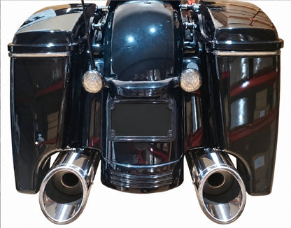 TAB Performance 50 Cal 5-Inch Slip-On Mufflers | Chrome | 1995-Up Harley Touring