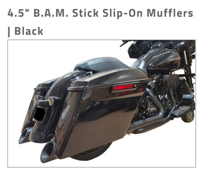 Tab Performance 4.5" B.A.M. Stick Slip-on Mufflers | Black