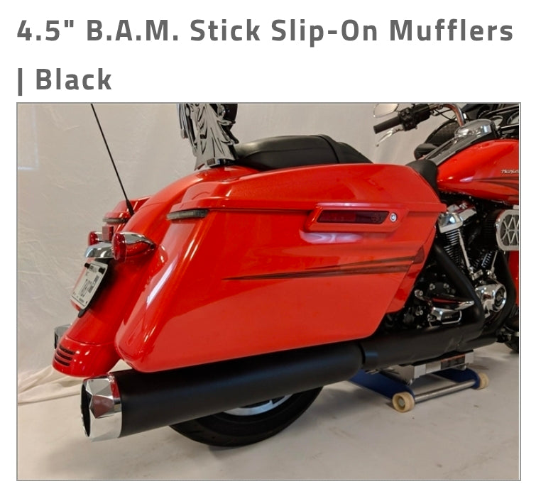 Tab Performance 4.5" B.A.M. Stick Slip-on Mufflers | Black