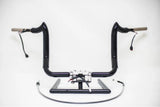 KST Bison Bagger Pre-Wired Handlebars – chrome pre-wired handlebar, front view