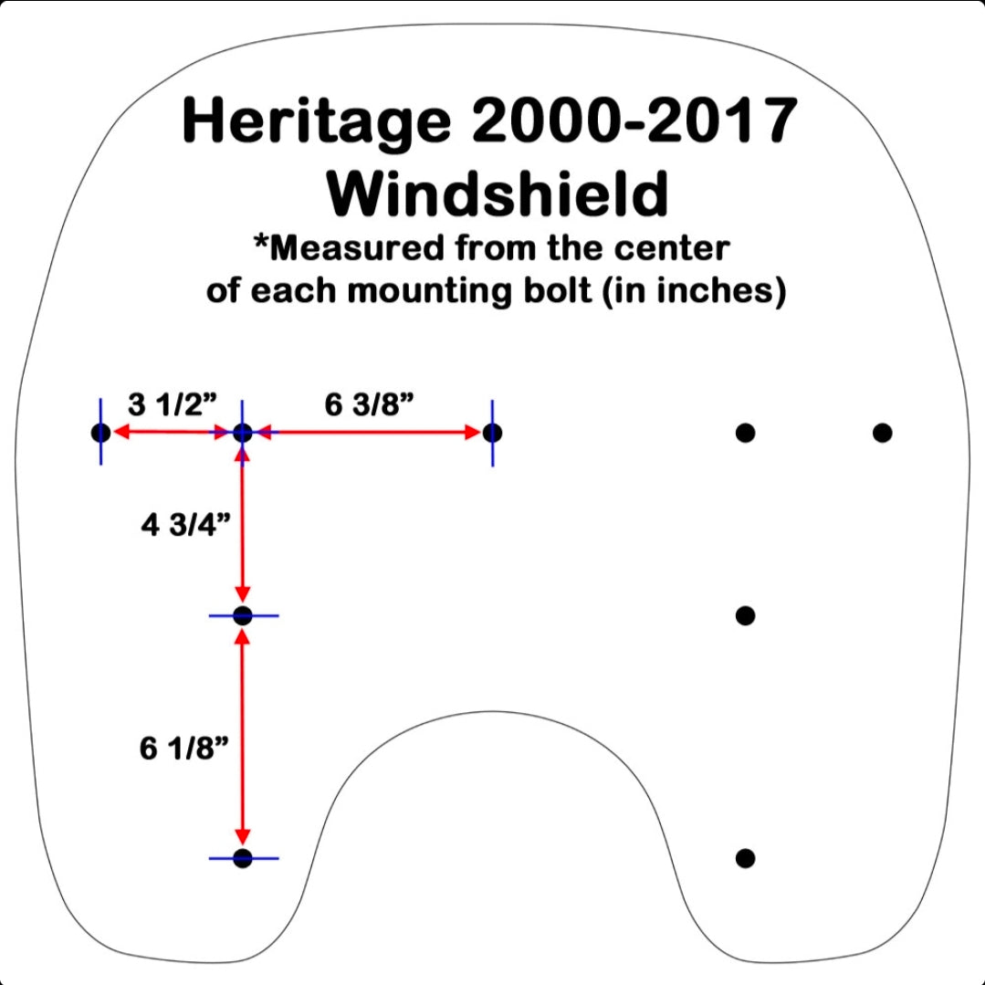 Freedom Shields Harley Davidson Heritage Windshield (2000–2017 Harley Heritage)