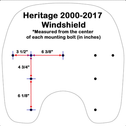Freedom Shields Harley Davidson Heritage Windshield (2000–2017 Harley Heritage)