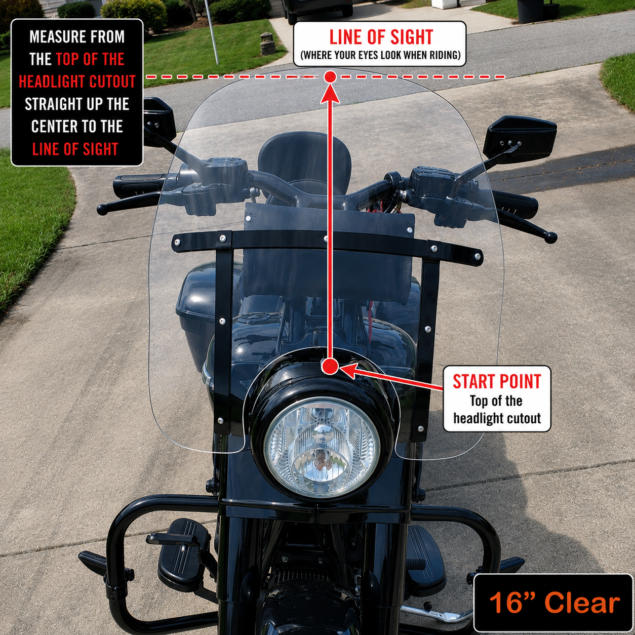 Harley Davidson Road King Freedom Shields Windshield | 94'-Present