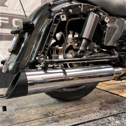 TAB Performance 50 Cal 5-Inch Slip-On Mufflers | Chrome | 1995-Up Harley Touring
