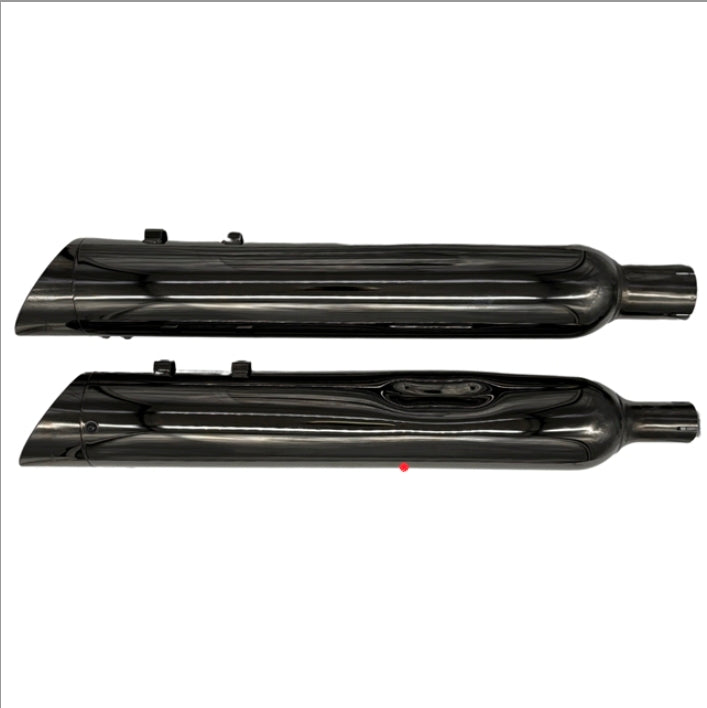 TAB Performance 4.5" Torched Chrome BAM Sticks Slip-On Mufflers | Harley-Davidson Road/Street Glide 17'-Up