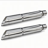 TAB Performance 50 Cal 5" Slip-On Mufflers Chrome (Touring 1995+) – pair of chrome slip-on mufflers