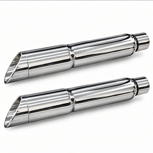 TAB Performance 50 Cal 5" Slip-On Mufflers Chrome (Touring 1995+) – pair of chrome slip-on mufflers